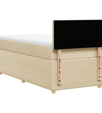 Boxspringbett mit Matratze Creme 80x200 cm Stoff