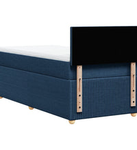 Boxspringbett mit Matratze Blau 80x200 cm Stoff