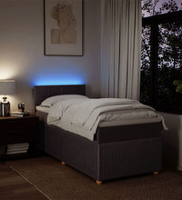 Boxspringbett mit Matratze Dunkelbraun 80x200 cm Stoff