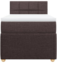 Boxspringbett mit Matratze Dunkelbraun 80x200 cm Stoff