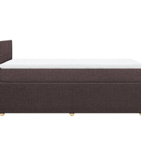 Boxspringbett mit Matratze Dunkelbraun 80x200 cm Stoff