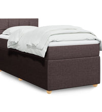 Boxspringbett mit Matratze Dunkelbraun 80x200 cm Stoff