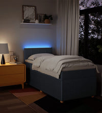 Boxspringbett mit Matratze Blau 80x200 cm Stoff
