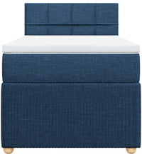 Boxspringbett mit Matratze Blau 80x200 cm Stoff