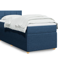 Boxspringbett mit Matratze Blau 80x200 cm Stoff
