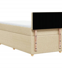 Boxspringbett mit Matratze Creme 80x200 cm Stoff