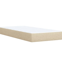 Boxspringbett mit Matratze Creme 80x200 cm Stoff