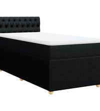 Boxspringbett mit Matratze Schwarz 90x190 cm Stoff