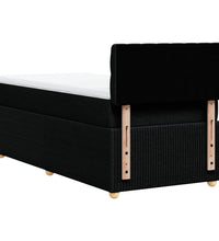 Boxspringbett mit Matratze Schwarz 90x190 cm Stoff