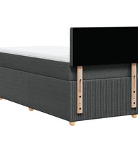 Boxspringbett mit Matratze Dunkelgrau 90x190 cm Stoff