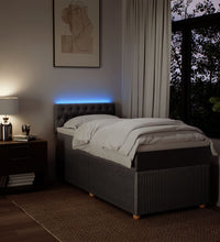 Boxspringbett mit Matratze Taupe 90x200 cm Stoff