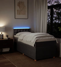 Boxspringbett mit Matratze Taupe 90x200 cm Stoff