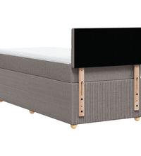 Boxspringbett mit Matratze Taupe 90x200 cm Stoff