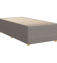 Boxspringbett mit Matratze Taupe 90x200 cm Stoff