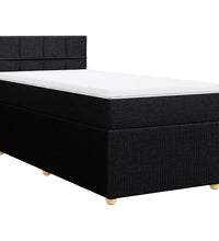 Boxspringbett mit Matratze Schwarz 100x200 cm Stoff