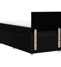 Boxspringbett mit Matratze Schwarz 100x200 cm Stoff