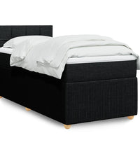 Boxspringbett mit Matratze Schwarz 100x200 cm Stoff