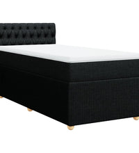 Boxspringbett mit Matratze Schwarz 100x200 cm Stoff