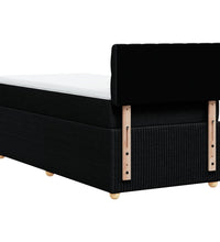 Boxspringbett mit Matratze Schwarz 100x200 cm Stoff
