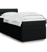 Boxspringbett mit Matratze Schwarz 100x200 cm Stoff