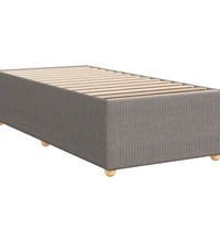 Boxspringbett mit Matratze Taupe 100x200 cm Stoff