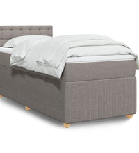 Boxspringbett mit Matratze Taupe 100x200 cm Stoff