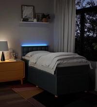 Boxspringbett mit Matratze Blau 100x200 cm Stoff