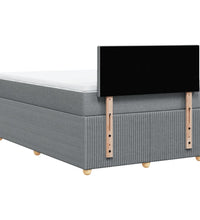 Boxspringbett mit Matratze Hellgrau 120x190 cm Stoff