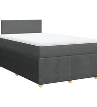 Boxspringbett mit Matratze Dunkelgrau 120x190 cm Stoff