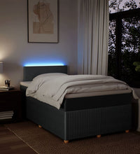 Boxspringbett mit Matratze Dunkelgrau 120x190 cm Stoff