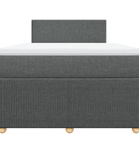 Boxspringbett mit Matratze Dunkelgrau 120x190 cm Stoff