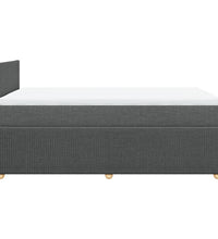 Boxspringbett mit Matratze Dunkelgrau 120x190 cm Stoff
