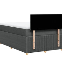 Boxspringbett mit Matratze Dunkelgrau 120x190 cm Stoff