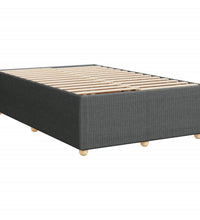 Boxspringbett mit Matratze Dunkelgrau 120x190 cm Stoff