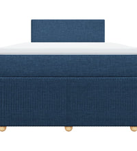 Boxspringbett mit Matratze Blau 120x190 cm Stoff