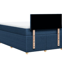 Boxspringbett mit Matratze Blau 120x190 cm Stoff