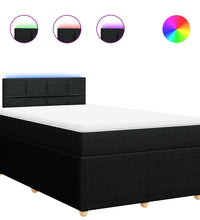 Boxspringbett mit Matratze Schwarz 120x190 cm Stoff