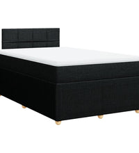 Boxspringbett mit Matratze Schwarz 120x190 cm Stoff
