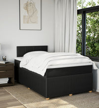 Boxspringbett mit Matratze Schwarz 120x190 cm Stoff