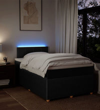 Boxspringbett mit Matratze Schwarz 120x190 cm Stoff