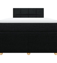 Boxspringbett mit Matratze Schwarz 120x190 cm Stoff