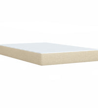 Boxspringbett mit Matratze Creme 120x190 cm Stoff