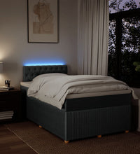 Boxspringbett mit Matratze Dunkelgrau 120x190 cm Stoff