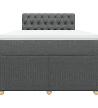 Boxspringbett mit Matratze Dunkelgrau 120x190 cm Stoff