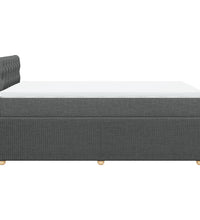 Boxspringbett mit Matratze Dunkelgrau 120x190 cm Stoff