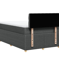 Boxspringbett mit Matratze Dunkelgrau 120x190 cm Stoff