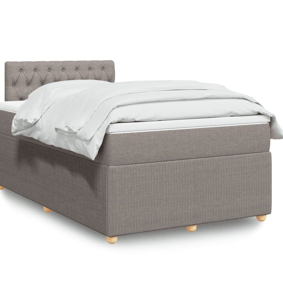Boxspringbett mit Matratze Taupe 120x190 cm Stoff