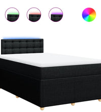 Boxspringbett mit Matratze Schwarz 120x190 cm Stoff