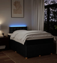 Boxspringbett mit Matratze Schwarz 120x190 cm Stoff