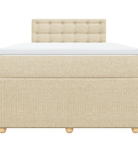 Boxspringbett mit Matratze Creme 120x190 cm Stoff